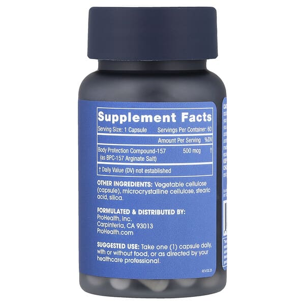 Alternative view of ProHealth Longevity, BPC-157, 500 mcg, 60 Capsules