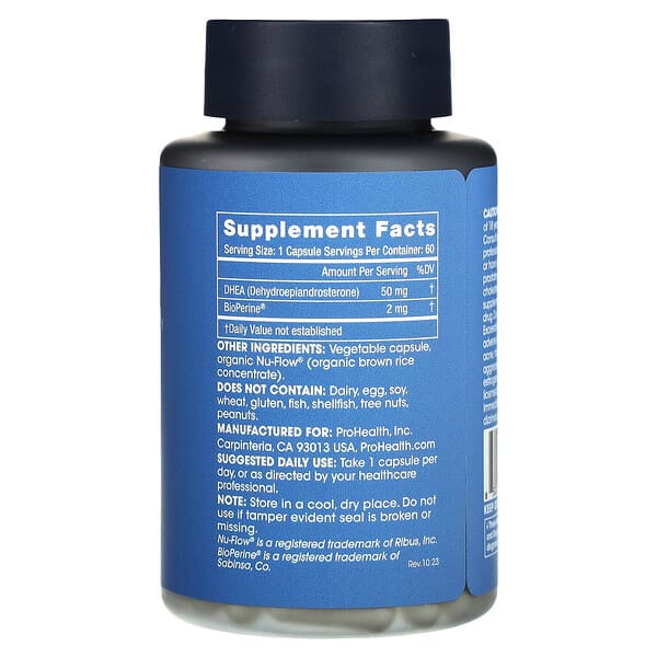 Alternative view of ProHealth Longevity, DHEA, 50 mg, 60 Capsules