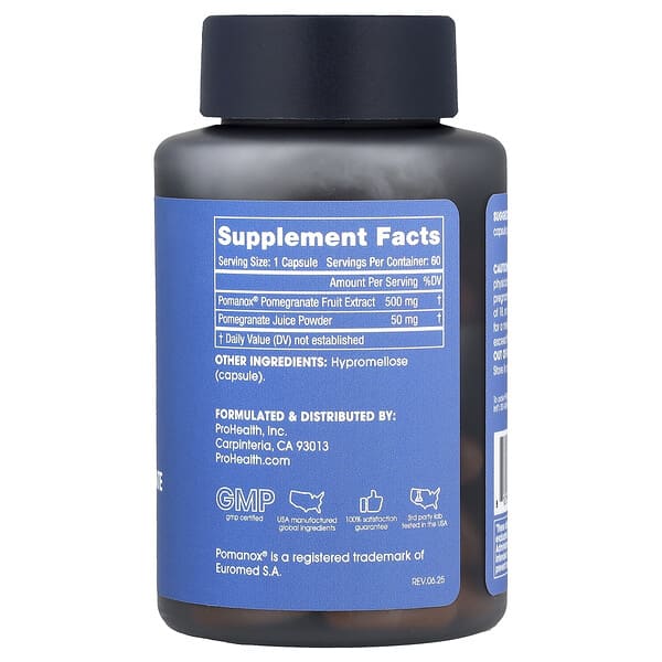 Alternative view of ProHealth Longevity, Full Spectrum Pomegranate, 60 Capsules