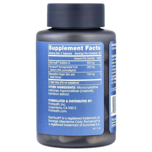 ProHealth Longevity, Full Spectrum Urolithin A, 60 Capsules 2 ProHealth Longevity, Full Spectrum Urolithin A, 60 Capsules - Ảnh 2