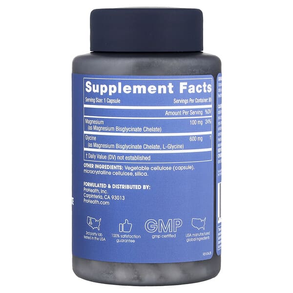 Alternative view of ProHealth Longevity, Magnesium Glycinate, 90 Capsules