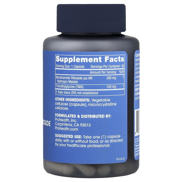 Alternative view of ProHealth Longevity, Nicotinamide Riboside Pro 300, 30 Capsules
