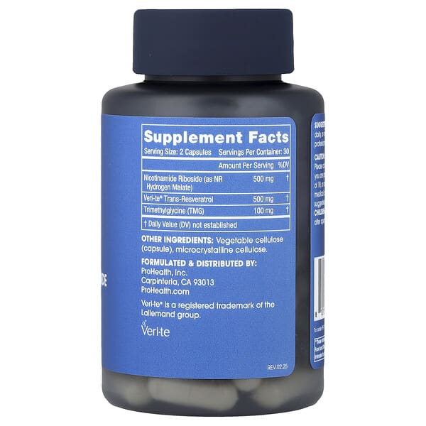 Alternative view of ProHealth Longevity, Nicotinamide Riboside Pro Complete, 60 Capsules