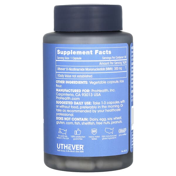 Alternative view of ProHealth Longevity, NMN Pro 300, 300 mg, 90 Capsules