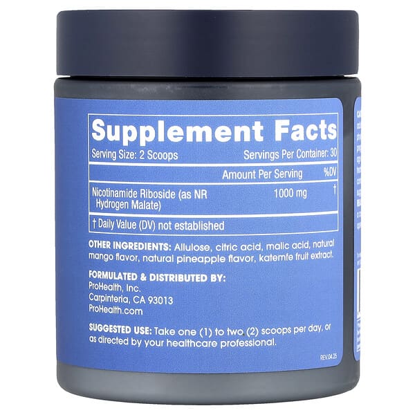 Alternative view of ProHealth Longevity, NR Pro Powder 1000, Tropical Fruit, 5 oz (144 g)