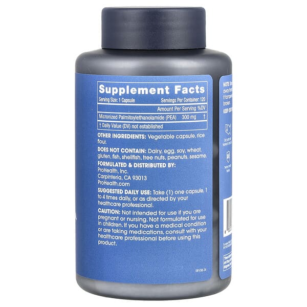 Alternative view of ProHealth Longevity, Pure Micronized P.E.A., 300 mg, 120 Capsules
