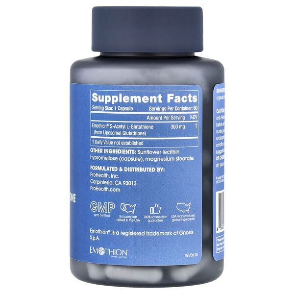 Alternative view of ProHealth Longevity, S-Acetyl L-Glutathione, 300 mg, 60 Capsules