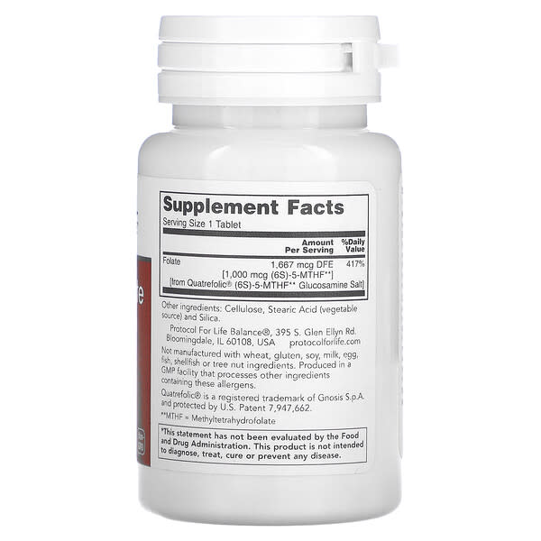 Alternative view of Protocol for Life Balance, 5-Methyl Folate, 1,000 mcg, 90 Tablets