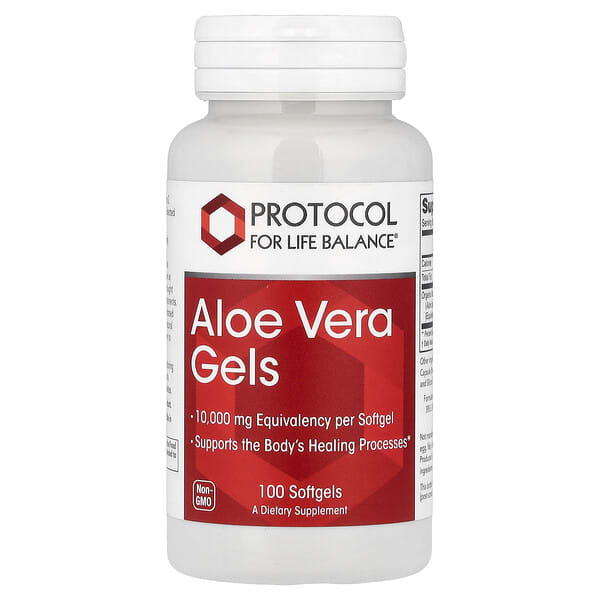 Protocol for Life Balance, Aloe Vera Gels, 10,000 mg, 100 Softgels