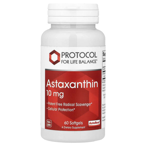 Protocol for Life Balance, Astaxanthin, 10 mg, 60 Softgels