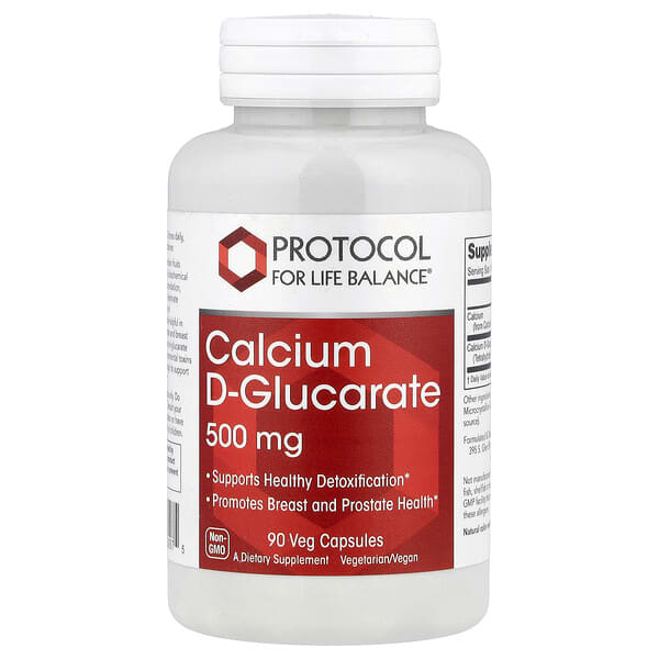 Protocol for Life Balance, Calcium D-Glucarate, 500 mg, 90 Veg Capsules 4 Protocol for Life Balance, Calcium D-Glucarate, 500 mg, 90 Veg Capsules