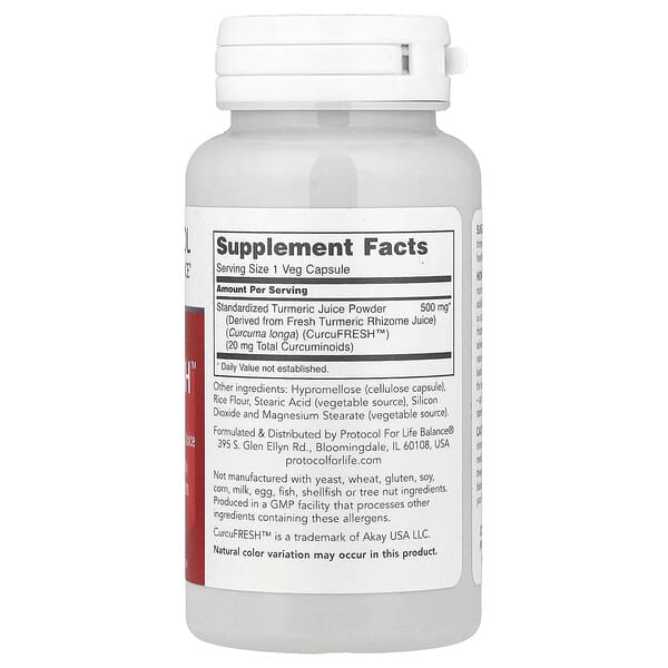 Alternative view of Protocol for Life Balance, CurcuFRESH™, 60 Veg Capsules