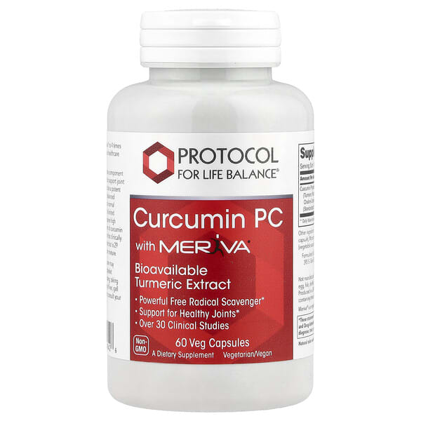 Protocol for Life Balance, Curcumin PC With Meriva®, 60 Veg Capsules (500 mg per Capsule)