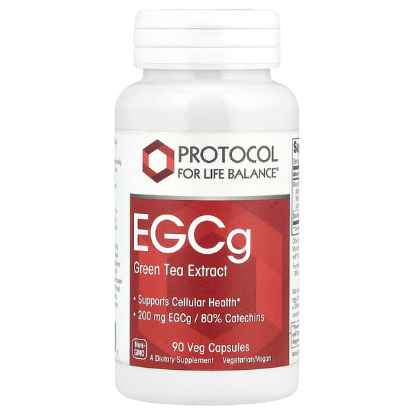 Protocol for Life Balance, EGCg Green Tea Extract, 90 Veg Capsules