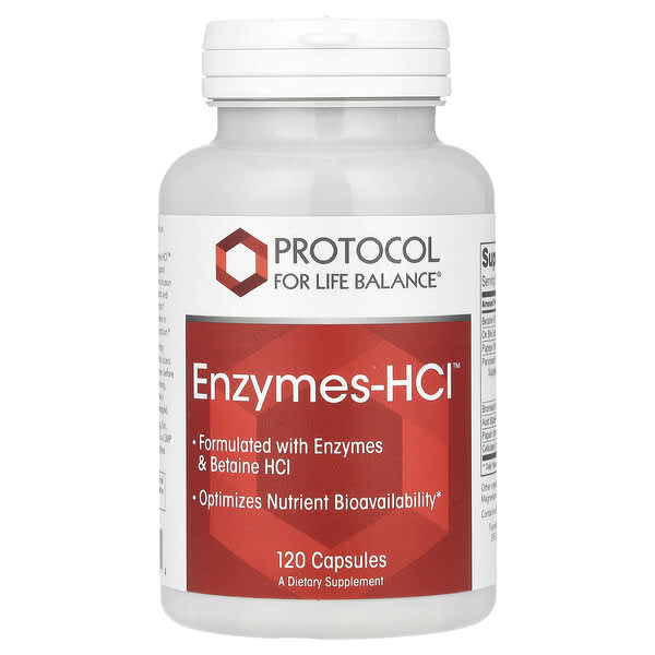 Protocol for Life Balance, Enzymes-HCl™, 120 Capsules 2 Protocol for Life Balance, Enzymes-HCl™, 120 Capsules