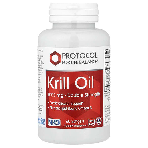 Protocol for Life Balance, Krill Oil, 60 Softgels (1,000 mg per Softgel)