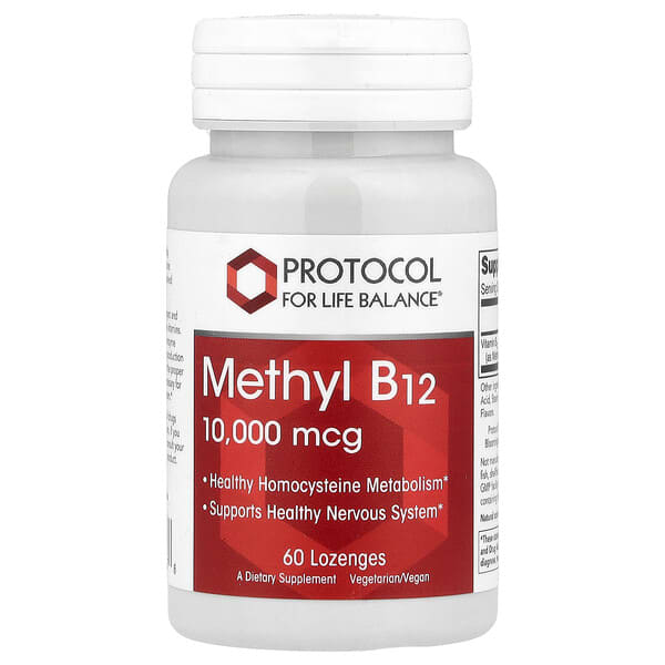 Protocol for Life Balance, Methyl B12, 10,000 mcg, 60 Lozenges 3 Protocol for Life Balance, Methyl B12, 10,000 mcg, 60 Lozenges