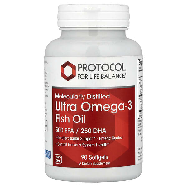 Protocol for Life Balance, Molecularly Distilled Ultra Omega-3 Fish Oil, 90 Softgels