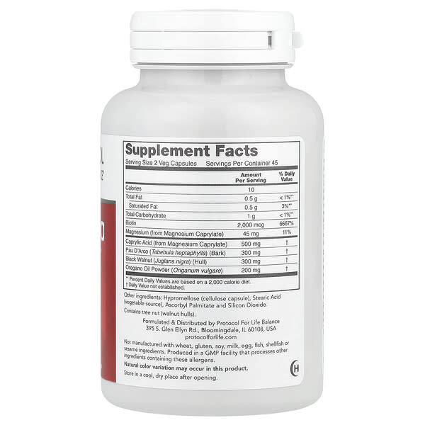 Alternative view of Protocol for Life Balance, OrthoFlora Yeast Support™, 90 Veg Capsules