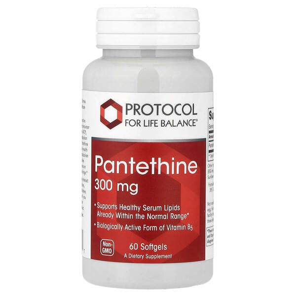 Protocol for Life Balance, Pantethine, 300 mg, 60 Softgels
