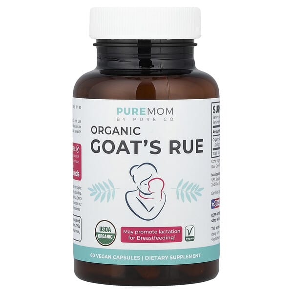 Pure Co., Organic Goat's Rue, 60 Vegan Capsules (375 mg per Capsule)
