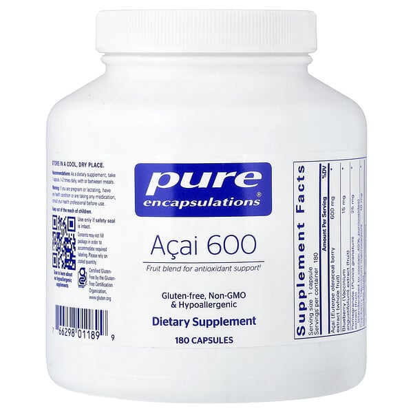 Pure Encapsulations, Acai 600, 180 Capsules