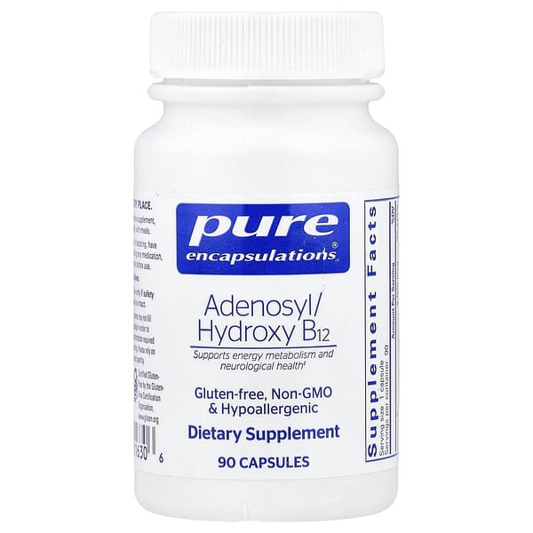Pure Encapsulations, Adenosyl/Hydroxy B12, 90 Capsules (2,000 mcg per Capsule)
