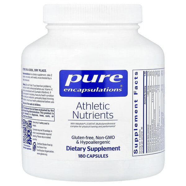 Pure Encapsulations, Athletic Nutrients, 180 Capsules
