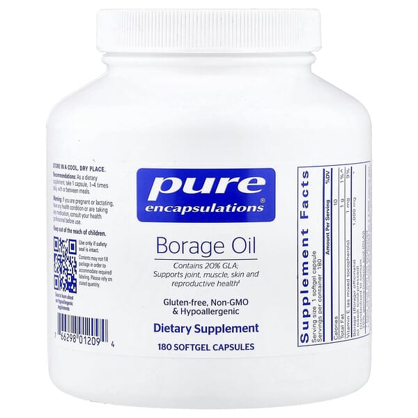 Pure Encapsulations, Borage Oil, 180 Softgel Capsules