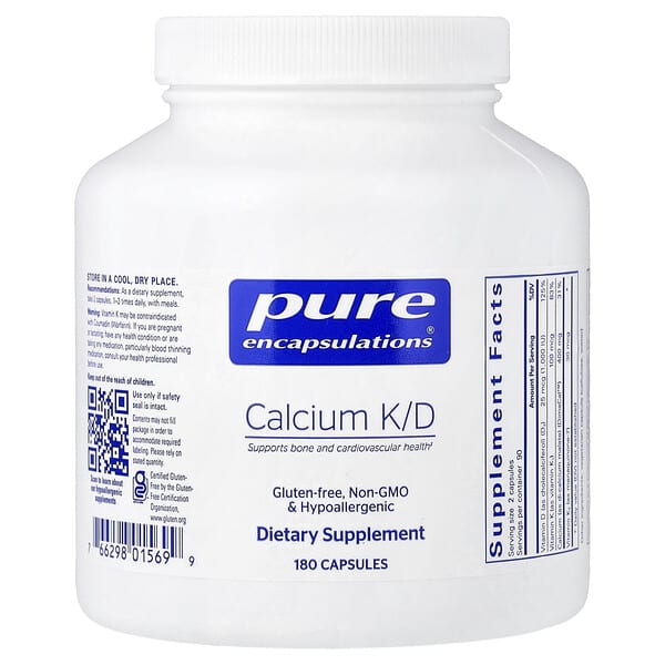 Pure Encapsulations, Calcium K/D, 180 Capsules 5 Pure Encapsulations, Calcium K/D, 180 Capsules