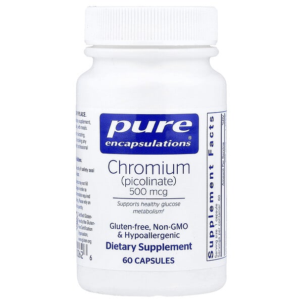Pure Encapsulations, Chromium - Picolinate, 500 mcg, 60 Capsules