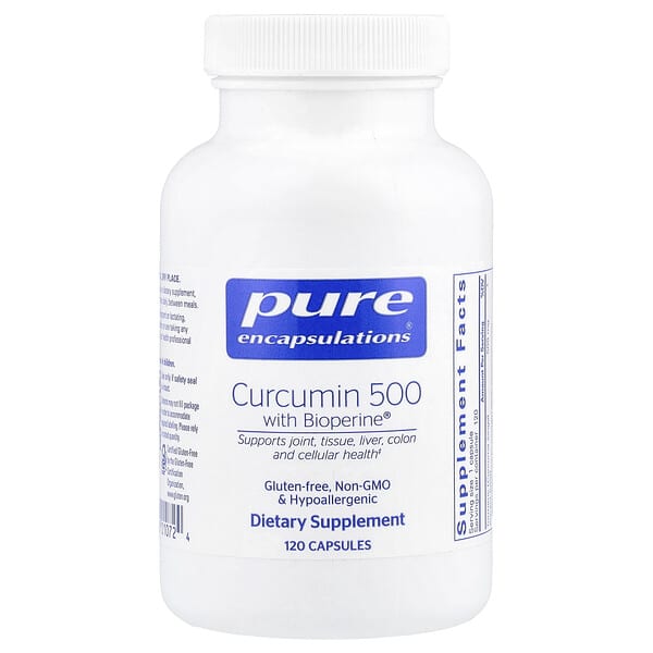 Pure Encapsulations, Curcumin 500 with Bioperine®, 120 Capsules