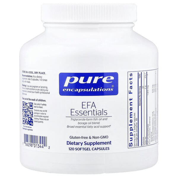 Pure Encapsulations, EFA Essentials, 120 Softgel Capsules