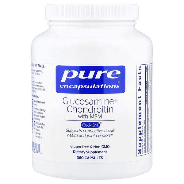 Pure Encapsulations, Glucosamine + Chondroitin with MSM, 360 Capsules