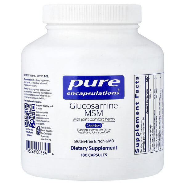 Pure Encapsulations, Glucosamine MSM with Joint Comfort Herbs, 180 Capsules