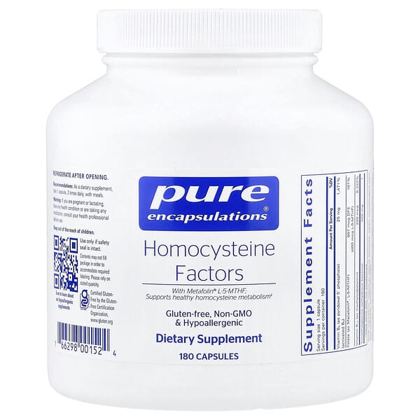 Pure Encapsulations, Homocysteine Factors, 180 Capsules