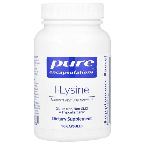 Pure Encapsulations, L-Lysine, 90 Capsules (500 mg per Capsule)