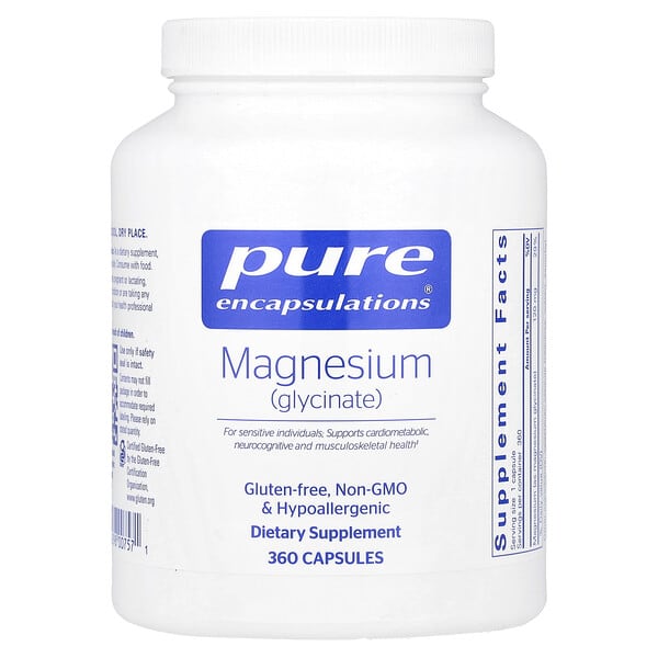 Pure Encapsulations, Magnesium (Glycinate), 360 Capsules (120 mg per Capsule)