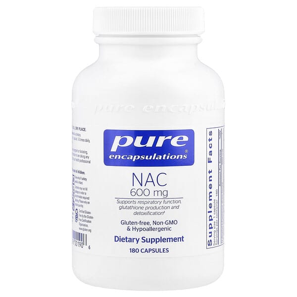 Pure Encapsulations, NAC, 600 mg, 180 Capsules