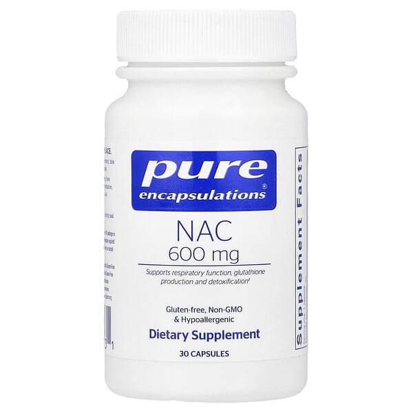 Pure Encapsulations, NAC, 600 mg, 30 Capsules