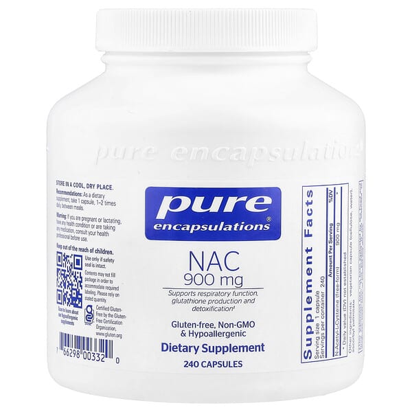 Pure Encapsulations, NAC , 900 mg, 240 Capsules