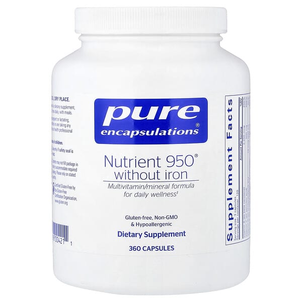 Pure Encapsulations, Nutrient 950® Without Iron, 360 Capsules