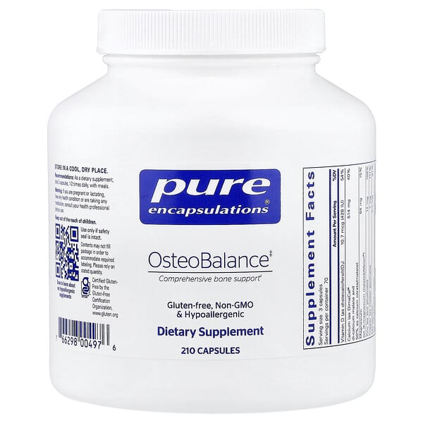 Pure Encapsulations, OsteoBalance, 210 Capsules