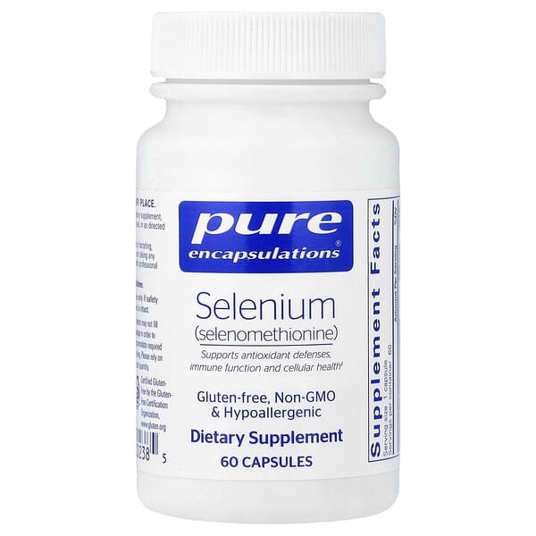 Pure Encapsulations, Selenium (Selenomethionine), 60 Capsules (200 mg per Capsule)