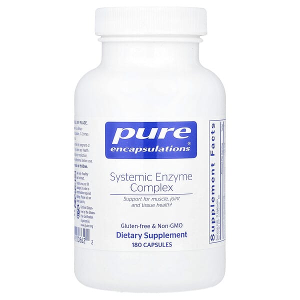 Pure Encapsulations, Systemic Enzyme Complex, 180 Capsules