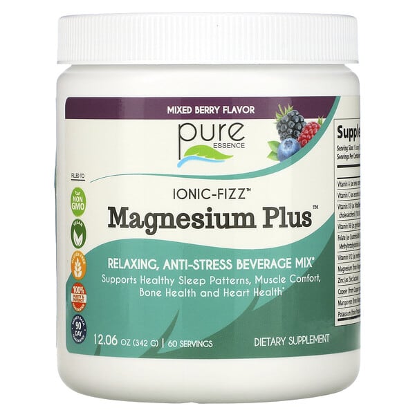 Pure Essence, lonic-Fizz™, Magnesium Plus™, Mixed Berry, 12.06 oz (342 g)