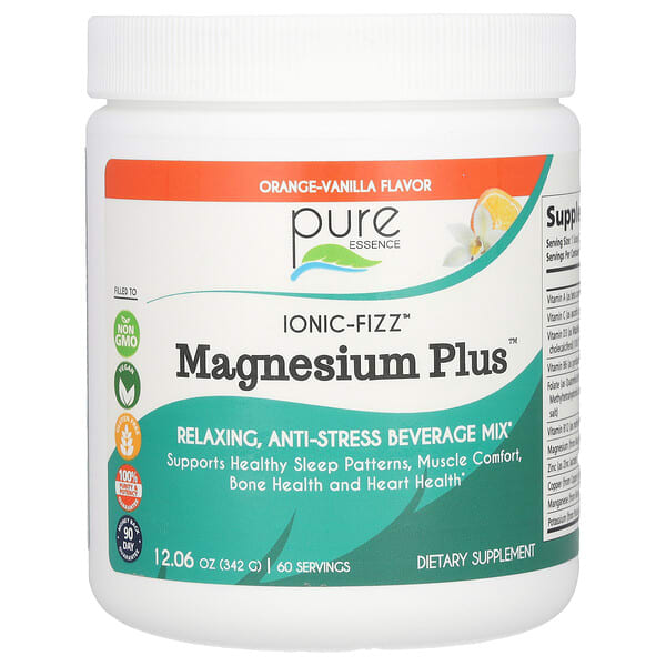 Pure Essence, lonic-Fizz™, Magnesium Plus™, Orange-Vanilla, 12.06 oz (342 g)