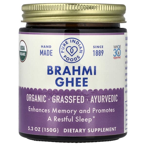 Pure Indian Foods, Organic Brahmi Ghee, 5.3 oz (150 g)
