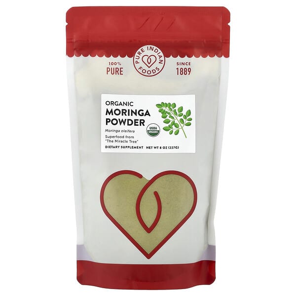 Pure Indian Foods, Organic Moringa Powder, 8 oz (227 g)