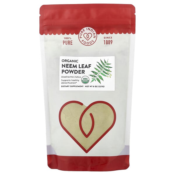 Pure Indian Foods, Organic Neem Leaf Powder, 8 oz (227 g)